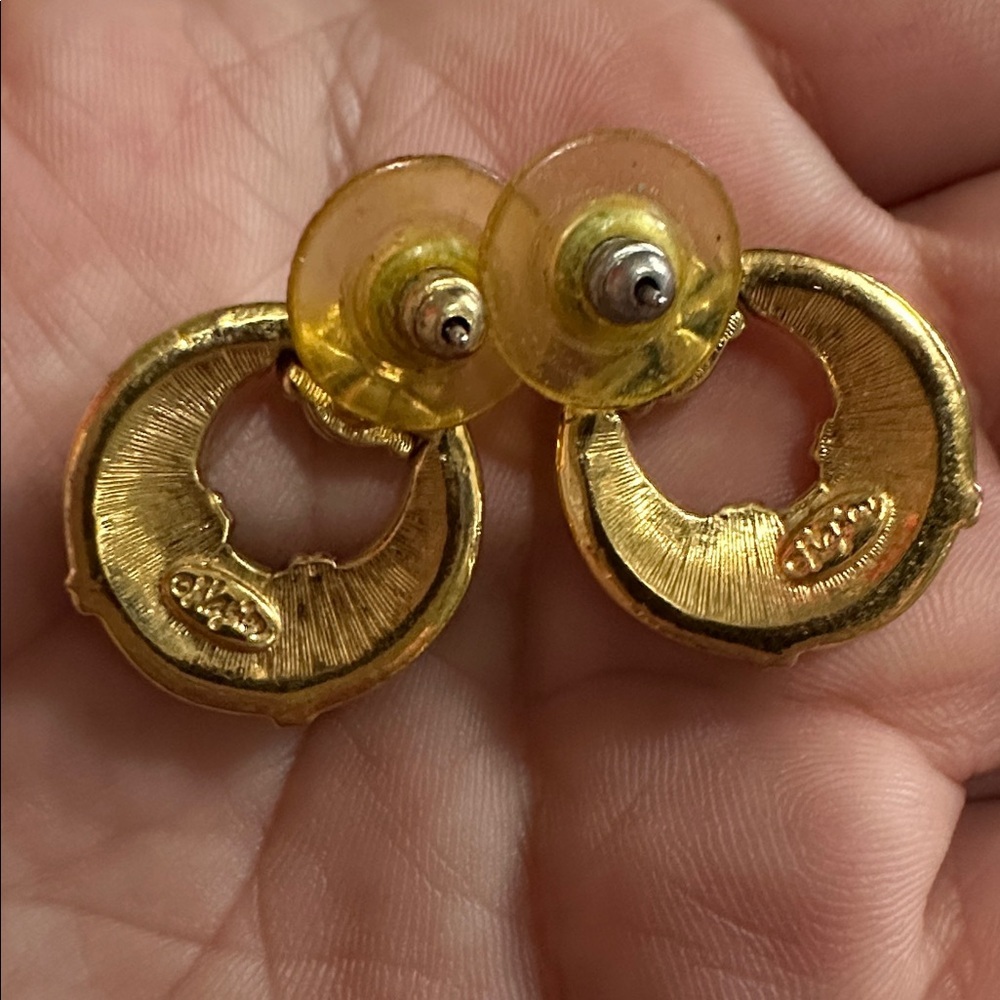 Vintage Napier Crystal Earrings - Picture 2 of 2